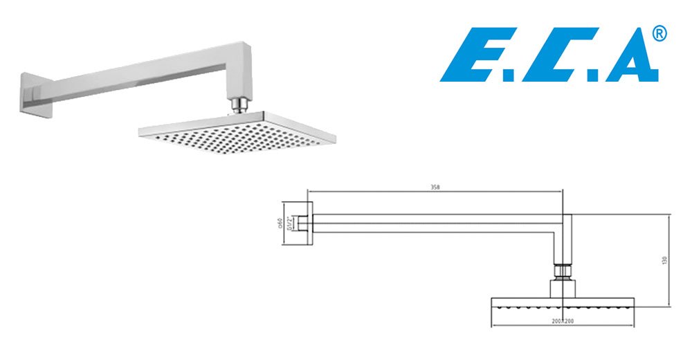 Eca Tiera Duvardan Duş Başlığı